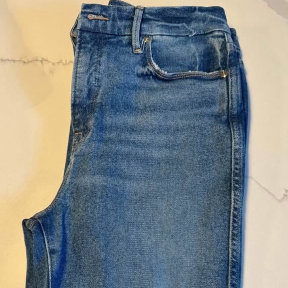 Good American Distressed Denim Jeans - Bootcut Leg - Size 29 NWOT